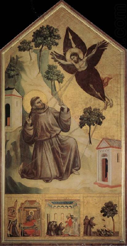 GIOTTO di Bondone Assisi Saint - Francois accept the stigma china oil painting image